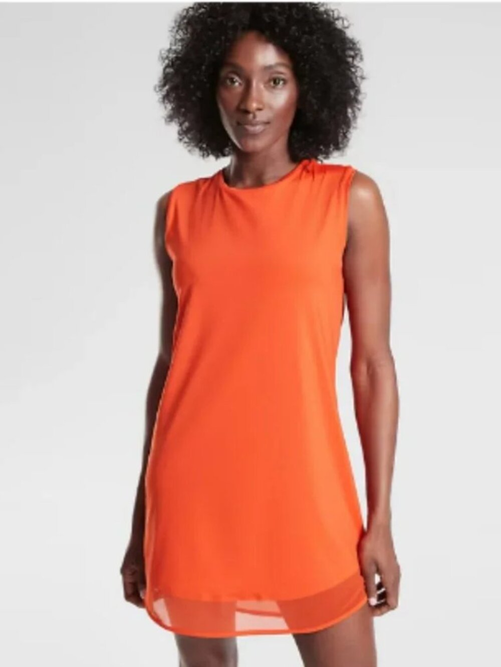 Athleta Sunlover UPF Dress Orange Lightweight Vacation Cover-Up